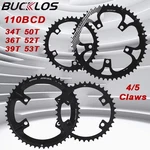 Bucklos 110BCD Single/double Bicycle Chainring 34-50T 36-52T 39-53T For Shimano. Fixed Price $31.04.