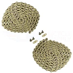 (2)TWO Kmc Bicycle Chains 1/2X1/8X112 1/SPEED Gold, Bike Chain, Easy To Use. Fixed Price $27.89.
