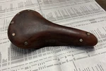 Vintage Belt Leather Saddle Bike Seat Fujita Tokyo. Fixed Price $75.00.