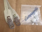 Vintage Campagnolo C-record Toe Clips Straps, Very Nice + Nos End Buttons. Fixed Price $135.00.