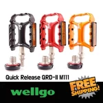 Wellgo Qrd-ii M111 Quick Released Bearing 9/16" Road Mtb Pedal-black Red Gold. Fixed Price $58.90.