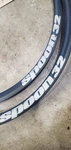 Pack Of Spank Spoon 32 Alloy Mountain Bike Rim, 26", Disc Only, Black. Fixed Price $125.00.