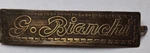 Rare Bianchi Brand Enameled Brass Chain Guard Tag Targhetta Bici Antica. Fixed Price $60.50.