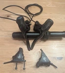 Campagnolo Record 12SPEED Hydraulic Disc Brake Ergopower Mechanical Shifter Set. Fixed Price $450.00.