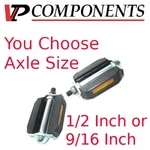 VP-363 Classic Rubber Style Platform Bike Pedals Retro Look 1/2 9/16 Spindle. Fixed Price $11.50.