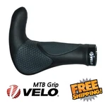 Velo Mtb Bike Handlebar Grips 138MM With Ends- Black X Grey. Fixed Price $26.90.