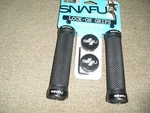 Snafu Brand Lock On Grips For Bmx Mountain Bikes Black. Fixed Price $19.99.