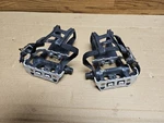 Early 2000S Wellgo LU-982 Platform Pedals 9/16" Mountain Bmx Bike W/ Toe Cages. Fixed Price $25.00.