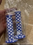 Oldschool Day Wen 800 Blue/white Checkered Grips Nice Bmx Mongoose Diamondback. Fixed Price $30.00.