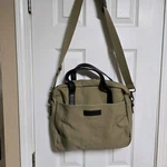 Brooks Brothers Canvas Leather Tan Shoulder Strap Office / Travel Bag Brown. Fixed Price $49.00.