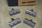 (4) Dia-compe New Threaded Brake Pads Gray Matter Color Road Bicycle (2 Pair). Fixed Price $17.98.