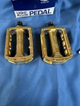 Nos Sr Sakae SP-468 Pedals Original 1980 Bmx Gold Japan Vintage Bicycle 9/16. Fixed Price $149.95.