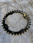 Wolf Tooth Powertrac Elliptical 4-BOLT , 104BCD Oval Chainring 32T. Fixed Price $69.00.