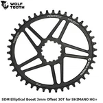 Wolf Tooth Sdm Elliptical Boost 3MM Offset 30T For Shimano Hg+. Fixed Price $106.00.