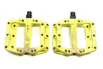 Yellow Trek / Bontrager Line Elite Nylon Body Steel Pegs Bike Pedals Flats Mtb. Fixed Price $14.99.