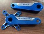 Bombshell Bmx Cranks 120MM Blue Open Box Never Used. Fixed Price $165.00.