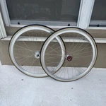 Origin 8 Track Halo 700C Aluminum Clincher Road Bike Wheel Set Rim Brake W/ Cog. Fixed Price $125.00.