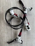 Avid Elixir Cr Hydraulic Disc Brake Set Front & Rear Mtb White/black/red. Fixed Price $65.00.