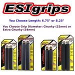 Esi Chunky Extra 6.75" 8.25" Bike Black Xlor Xxl Grips 100%SILICONE. Fixed Price $24.99.