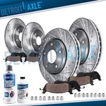 Front Rear Drilled Disc Rotors Ceramic Brake Pads For 2007-2017 Jeep Wrangler Jk. Fixed Price $222.24.