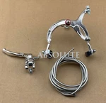 All Silver Oldschool Bmx Bike Front Brake Lever Cable Caliper Cruiser Bicycle. Fixed Price $27.99.