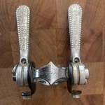 Vintage Campagnolo Record Shift Levers 1014 W/black Cable Guide. (nj). Fixed Price $40.00.