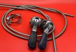 (5Z) Vintage Campagnolo Bar End Shifters W/ Original Cable Stop And Housing. Fixed Price $70.00.