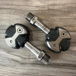 Speedplay Zero Black Stainless Spindle Clipless Pedals No Cleats Worn Body. Fixed Price $44.99.