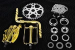 Og Lowrider - Twisted Crank Pkg Heart Wing Pedal Gold/chrome. Fixed Price $122.99.