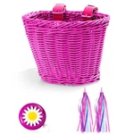 Kids Set For 12-14 Inch Bikes, Wicker Basket, Handlebar Bicycle F.... Fixed Price $31.45.