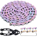 6/7/8/9/10/11 Speed Carbon Steel Bike Chain With Full Silver Plating, 116 Lin.... Fixed Price $30.30.