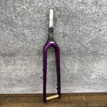 Salsa Cycles Carbon 700C Fork Tapered Steerer Disc Thru Axle Gravel Purple 600G. Fixed Price $249.19.