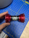 Chris King T47 Internal Threadfit 24I Bottom Bracket Red Used. Fixed Price $100.00.