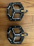 Shimano PD-M828 Flat/platform Pedals, Aluminum Black/gold Pair. Fixed Price $74.99.