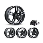 Set Of 4 19" Black Alloy Wheel Rims 5X120 Fits 2012-16 Bmw 528I, RTX75 5LUG. Fixed Price $1158.60.