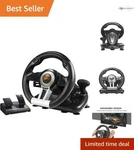 Pc Racing Wheel Usb 180 Degree Sim Pedals Multi-platform. Fixed Price $129.99.
