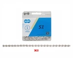 Kmc Bmx Single Speed Cruiser Bike Chains 1/2 1/8 112 Link Silver Steel.. Fixed Price $29.49.