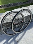 Odyssey T1000 Bmx Rims Wheels Set Red Mid School Vintage Shimano Dx Hubs. Fixed Price $1000.00.