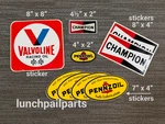 Auto Parts Stickers Patch 60S 70S Drag Race Transam Champion Pennzoil Valvoline. Fixed Price $24.99.