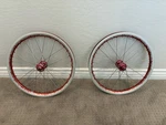 Red Odyssey 20 T1000 Bmx Rims With Gt Mohawk Sealed Hubs. Fixed Price $1750.00.