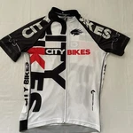 Aztec Design Italy Cycling Jersey City Bikes Full Zip Black White Men Medium. Fixed Price $44.99.
