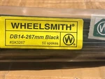 Wheelsmith DB14-267MM Black Double Butted Spokes Bag Of 50. Fixed Price $75.00.