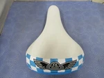 Se Racing Flyer Checkerboard Blue /white Padded Saddle With Rails - New. Fixed Price $40.00.