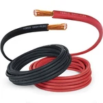 Temco Gauge Awg 25 Ft Black + Red Flexible Copper Usa Welding Cable. Fixed Price $136.00.