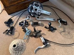 Shimano Deore Xt M770 Groupset Crank, Shifters, Derailleurs, Brakes, Cassette. Fixed Price $175.00.