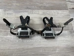 Wellgo LU961 Alloy Road Pedals Silver With Clips And Straps. Fixed Price $29.99.
