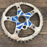 Vintage Sugino Bmx Sprocket Steel Chainring 43T Blue Japan Chainwheel Bolts 80S. Fixed Price $43.39.