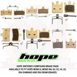 Hope Sintered Compound Brake Pads Mono M6 M4 V2 V4 E4 X2 RX4 All Options New. Fixed Price $32.99.