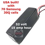 52V 15AH Samsung 30Q Lithium Ion E-bike Battery. Fixed Price $707.99.