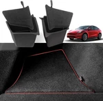 Black Rear Storage Box W/ Cover For 5-SEATER Half Carpet Tesla 20-21 Model Y. Fixed Price $39.99.